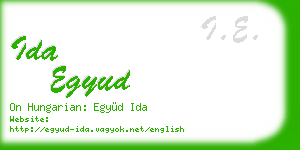 ida egyud business card