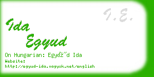 ida egyud business card